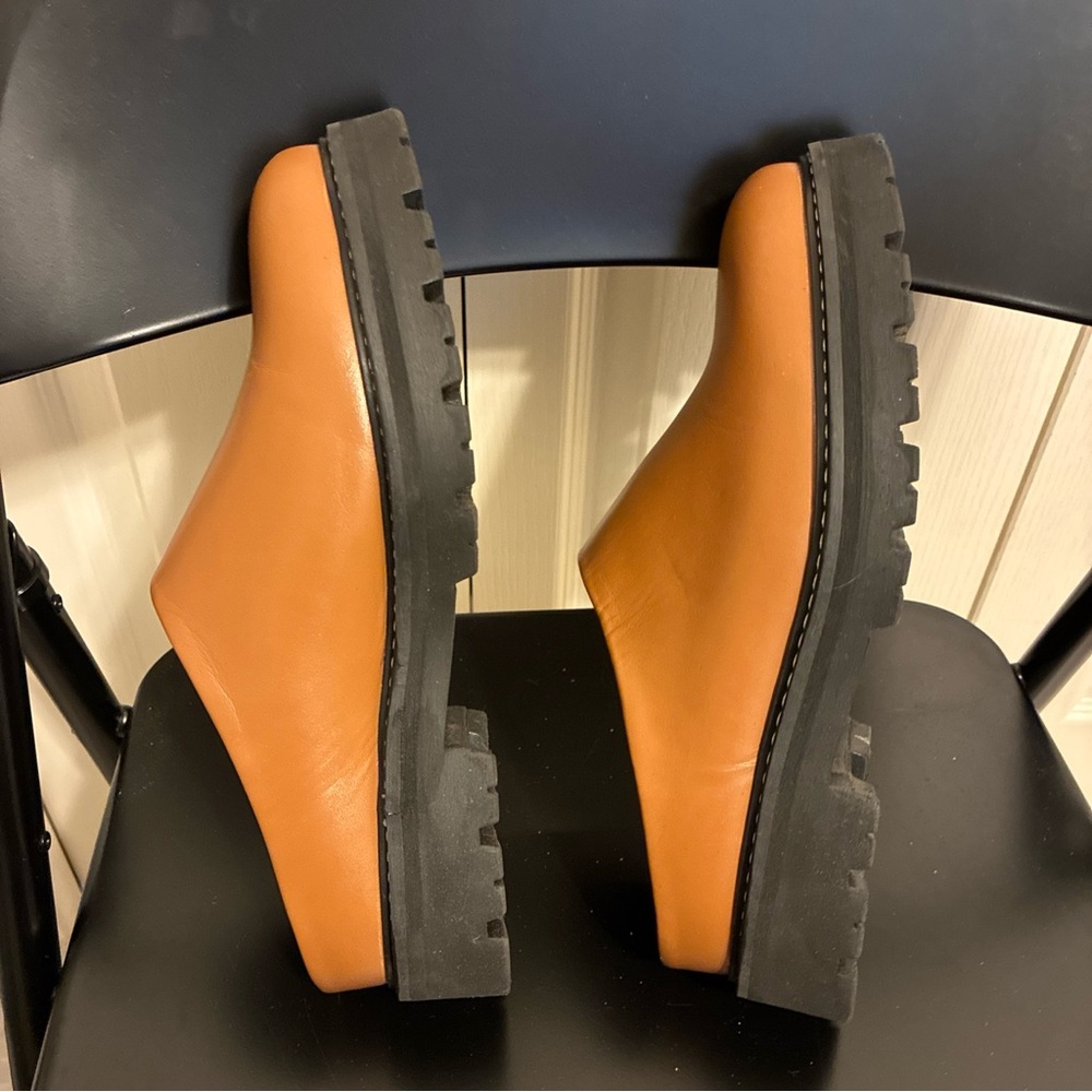 Jenni Kayne Tan Leather Mule Clogs - Picture 5 of 11